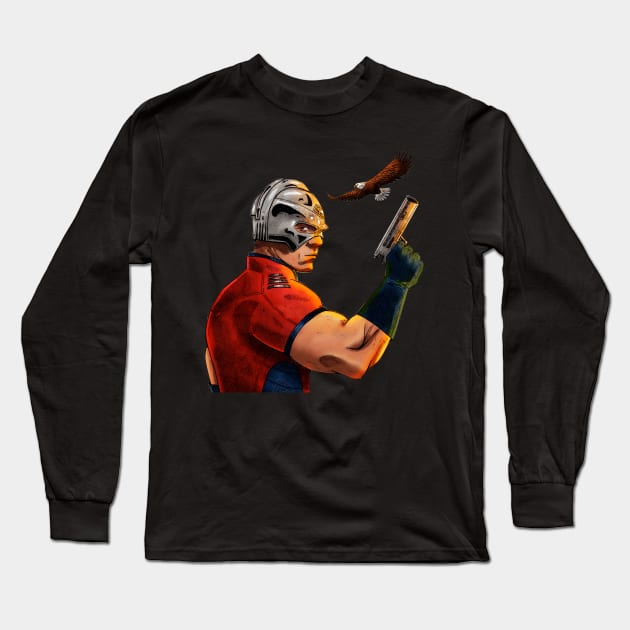 Peacemaker Long Sleeve T-Shirt by CG Fan Art